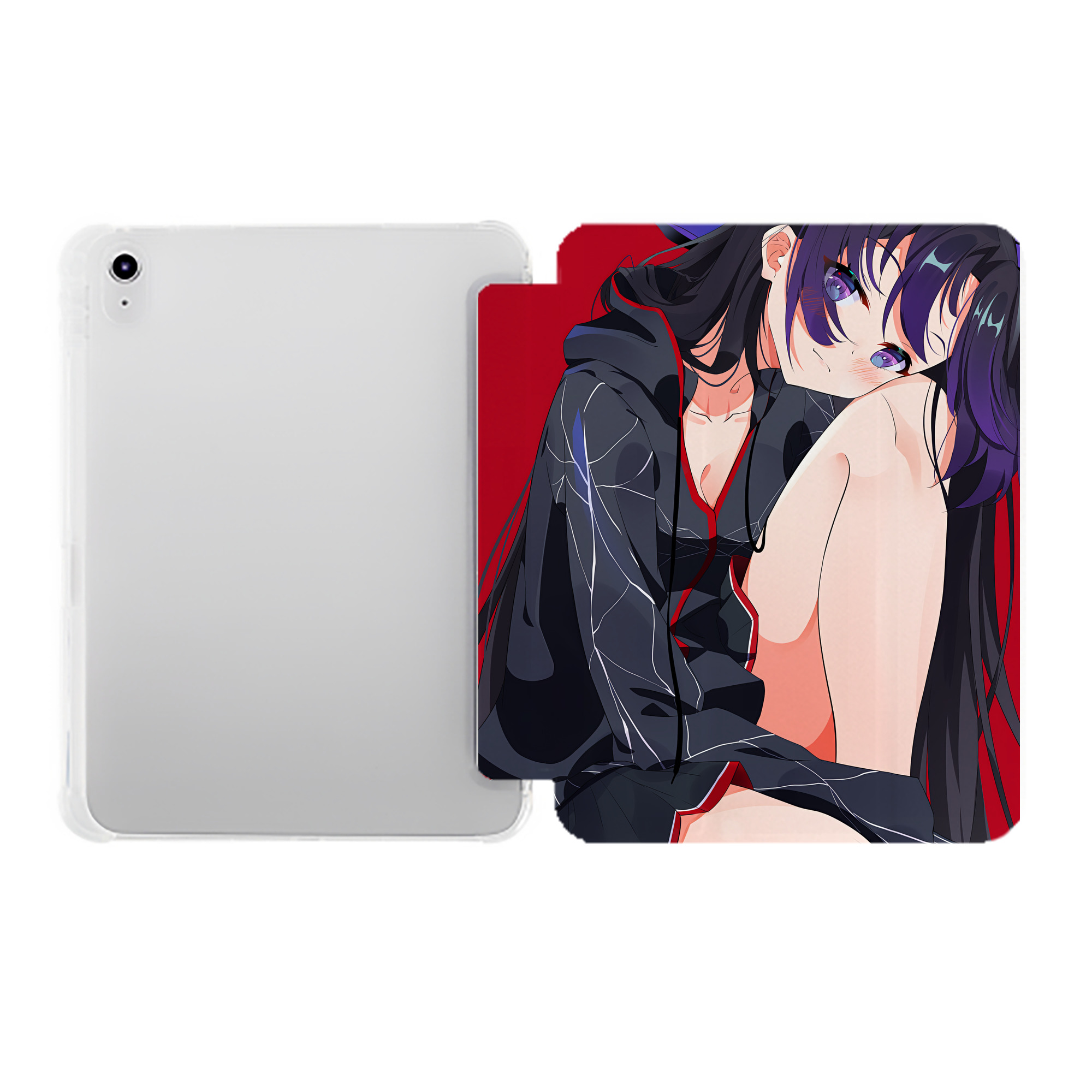 （画像用） 鬼滅の刃（きめつのやいば）蟲柱-胡蝶 しのぶ／こちょう しのぶ Kochou Shinobu IPad ケース ペン収納付き 三つ折りスタンド PUレザー×シリコン 対応機種9.5/10.5/10.9インチ
